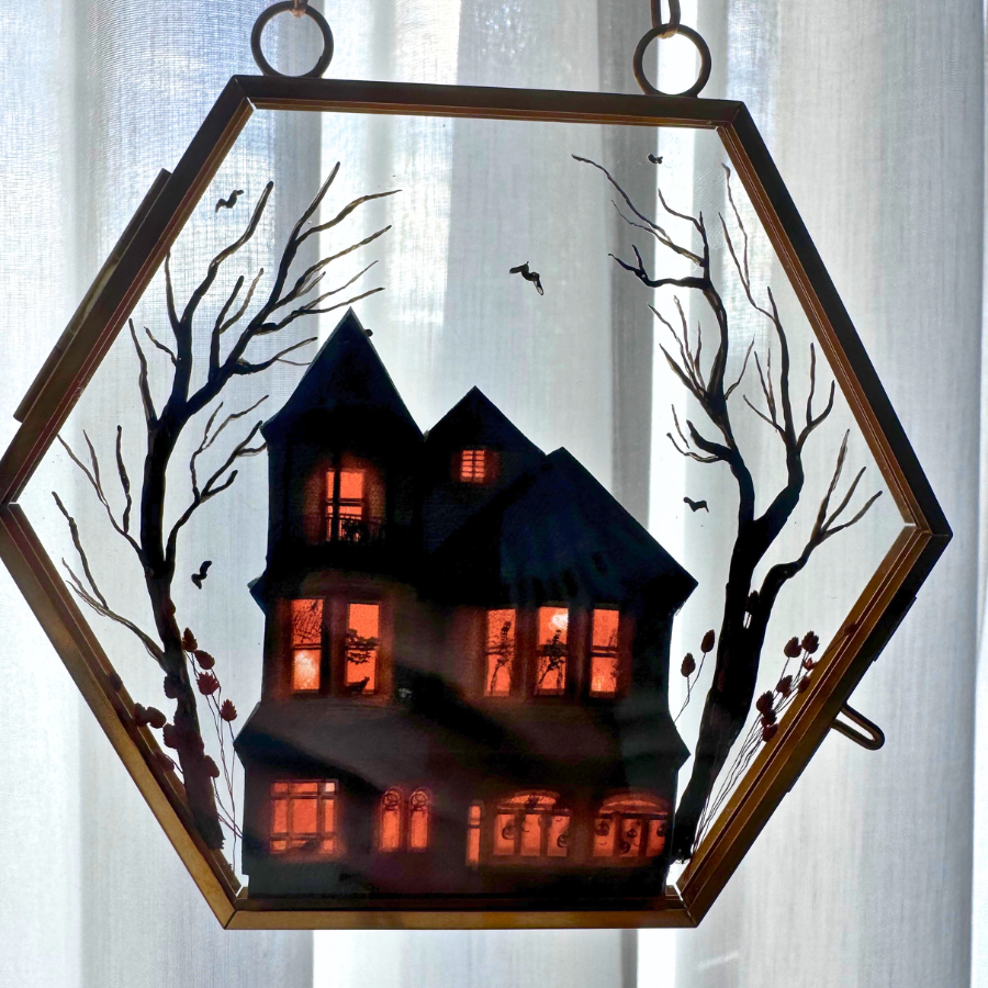 Ventana mágica casa de esqueletos