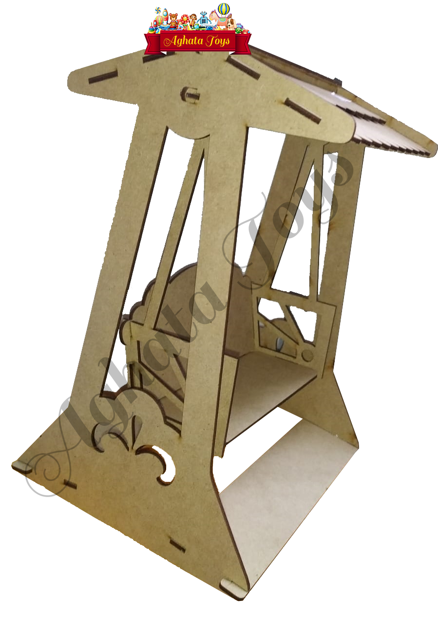 Balança Boneca Madeira Mdf Brinquedo 28cm X 20 Cm X 17 Cm