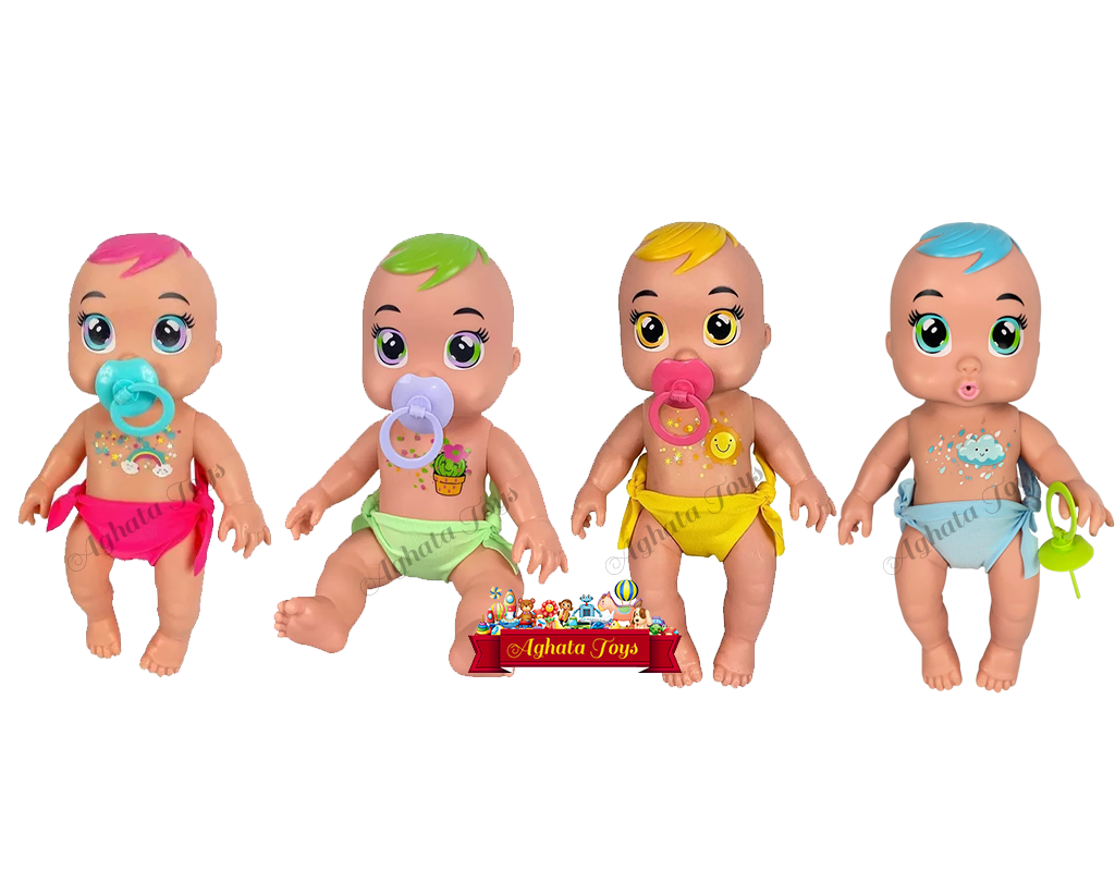 Boneca Infantil Com Chupeta E Certificado Mamãe Tinker Baby