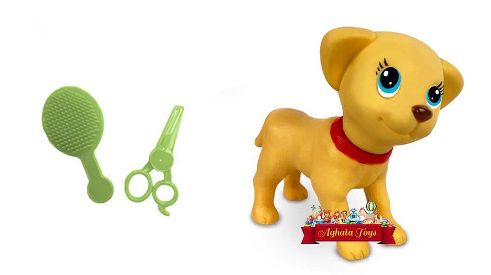 Cachorro vinil Dog dollrable 2 acessórios