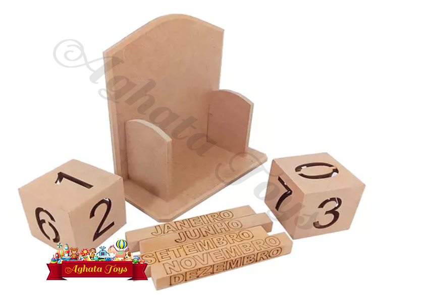 Calendário Permanente Mdf Mesa Escritório