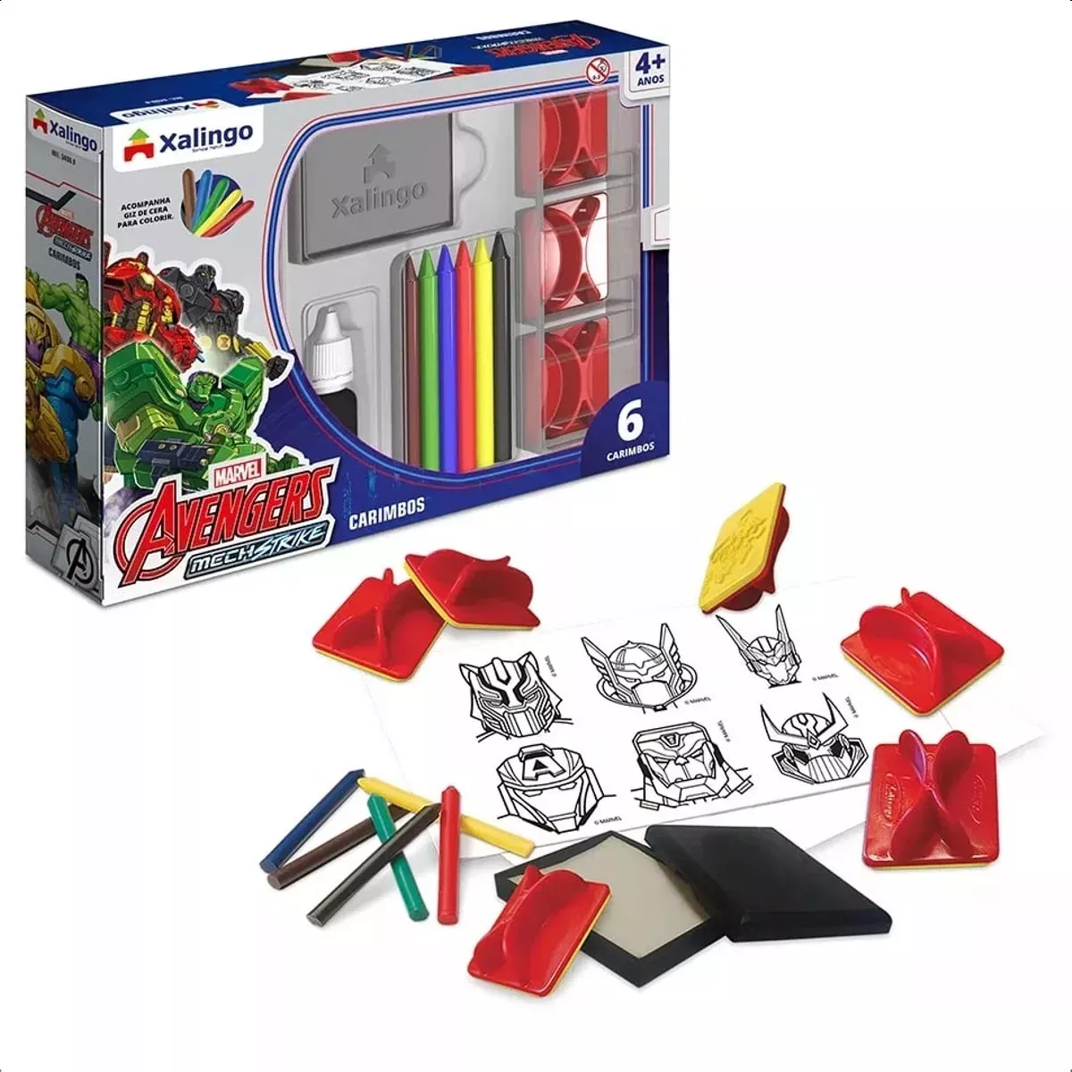 Carimbos Educativos Avengers Mech Strike