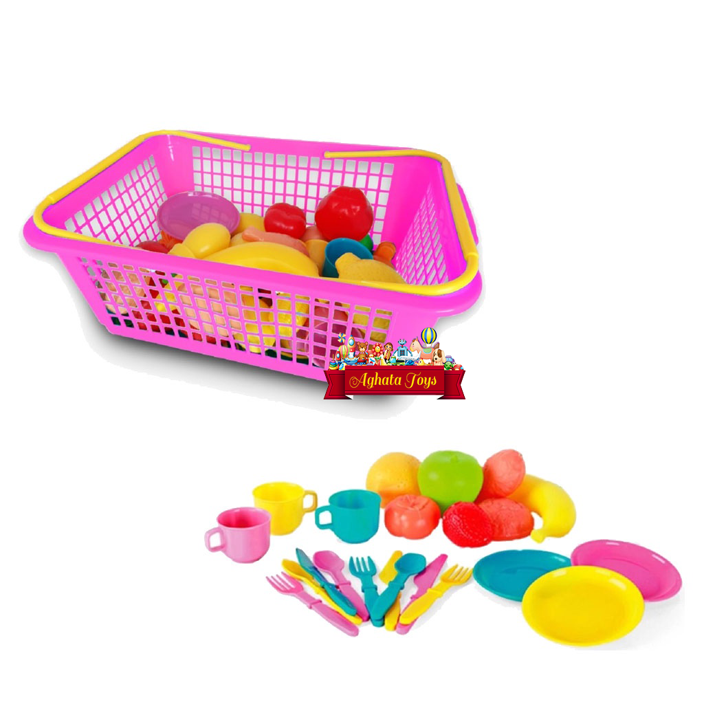 Cesta Brinquedo Piquenique No Parque Educativo Montessori