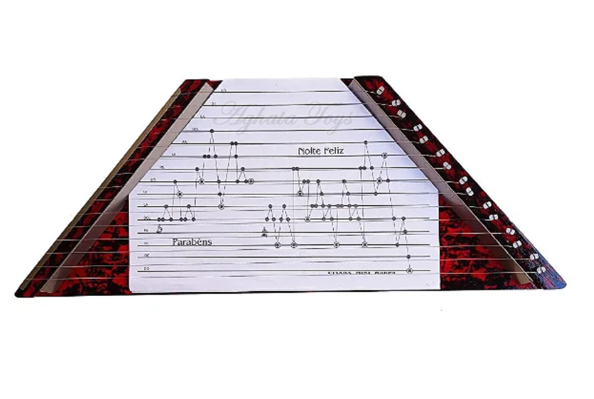 Citara Mini harpa + 11 partituras + Palheta