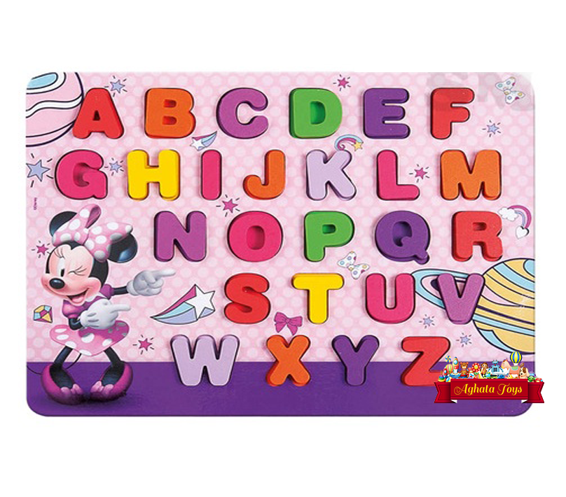 Encaixe Divertido Madeira Letras Maiúsculas Minnie Pedagógico