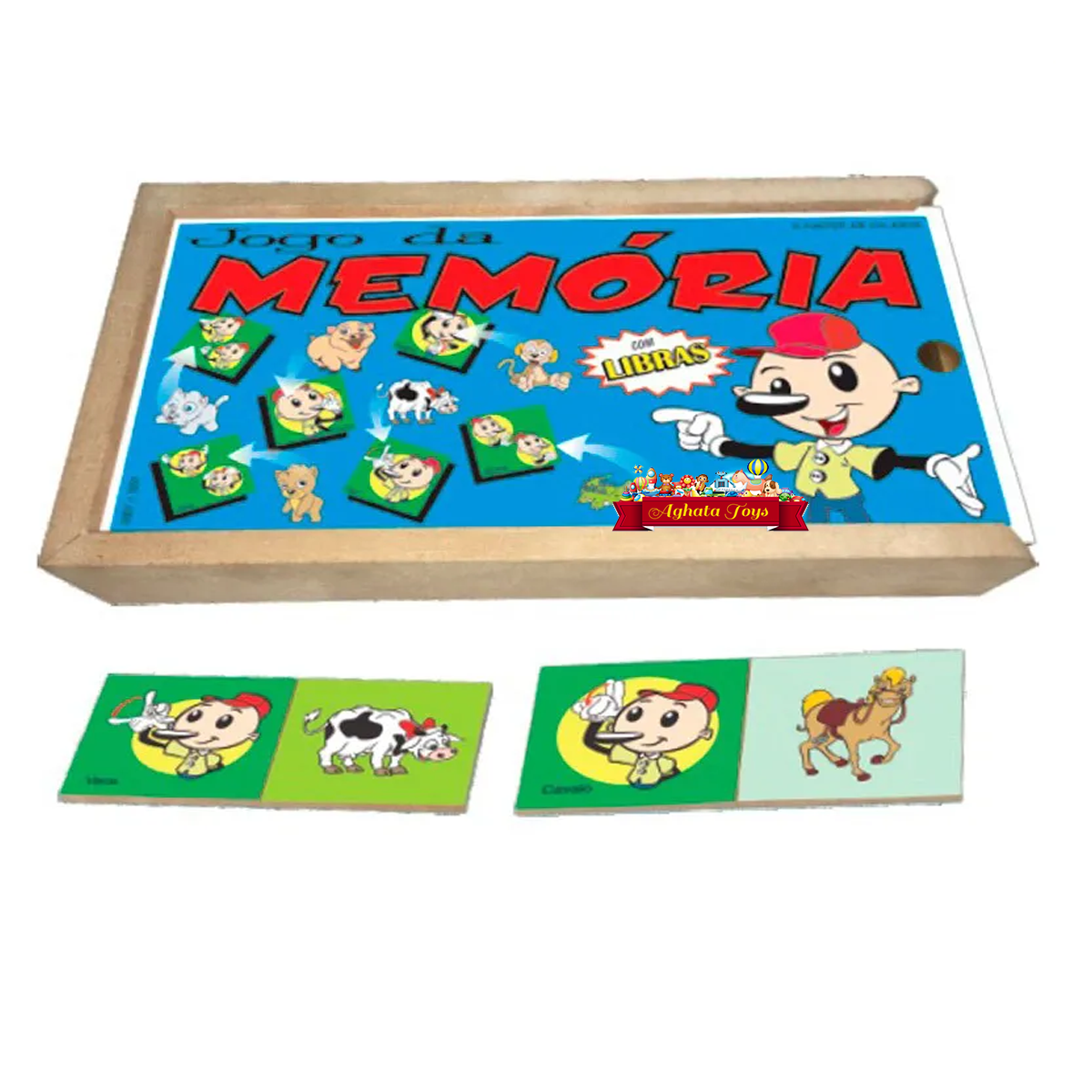 Jogo Da Memória Libras Animais Em Madeira