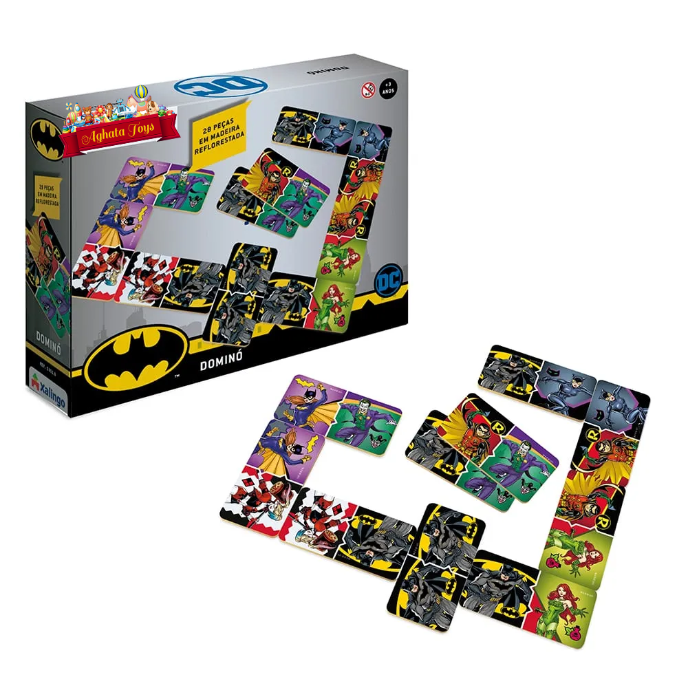 Dominó Batman 28 Peças Em Mdf Educativo