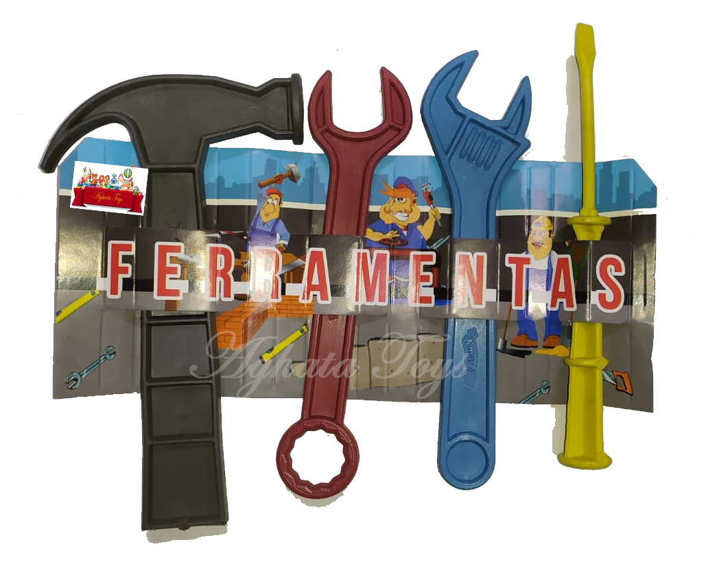 kit 04 ferramentas brinquedos profissão