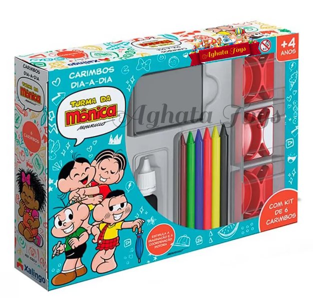Kit Carimbos Infantil Dia A Dia Turma Da Mônica Educativo