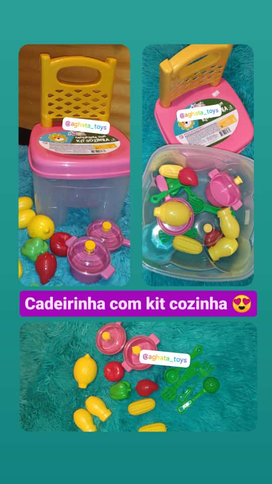 Kit Cozinha De Brinquedo Cadeirinha Infantil