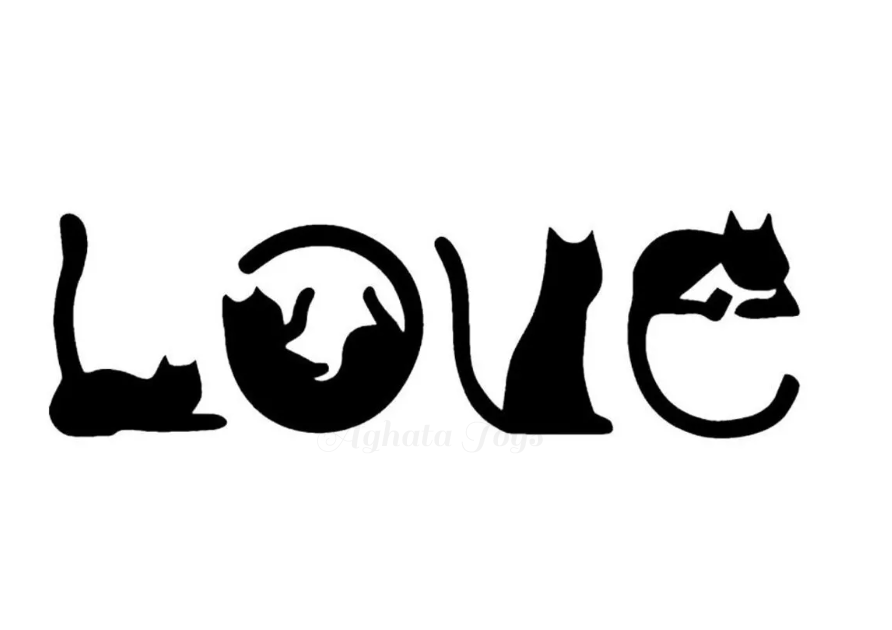 Placa decorativa LOVE Cat