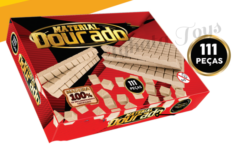Material Dourado 111 peças madeira