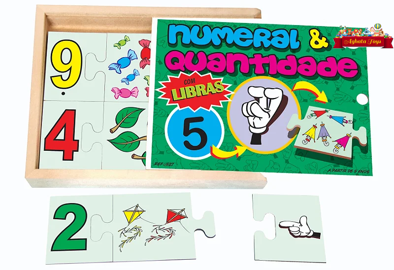 Numeral E Quantidade Libras Em Madeira