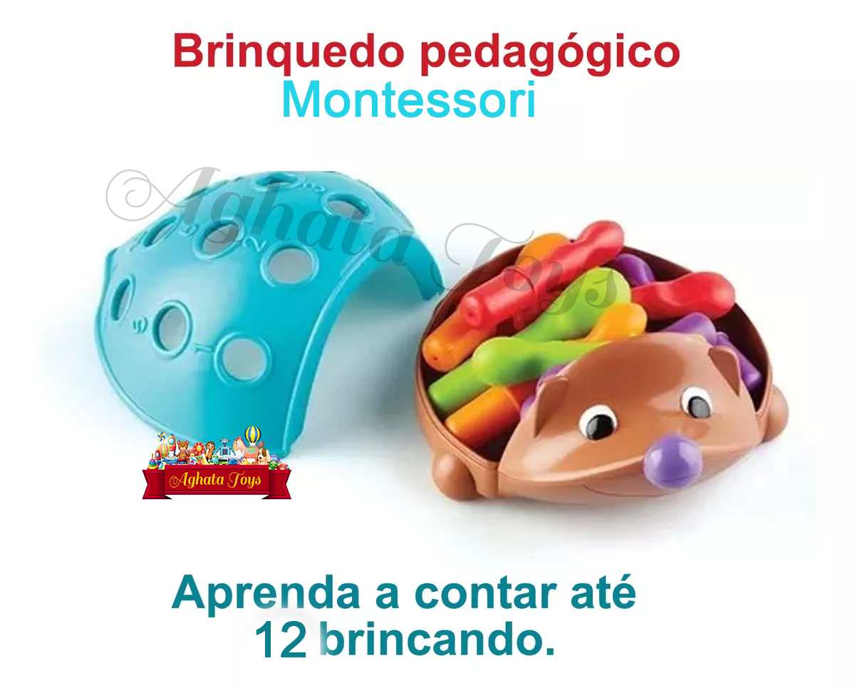 Ouriço Montessori Sensorial Pedagógico Contagem Interativo