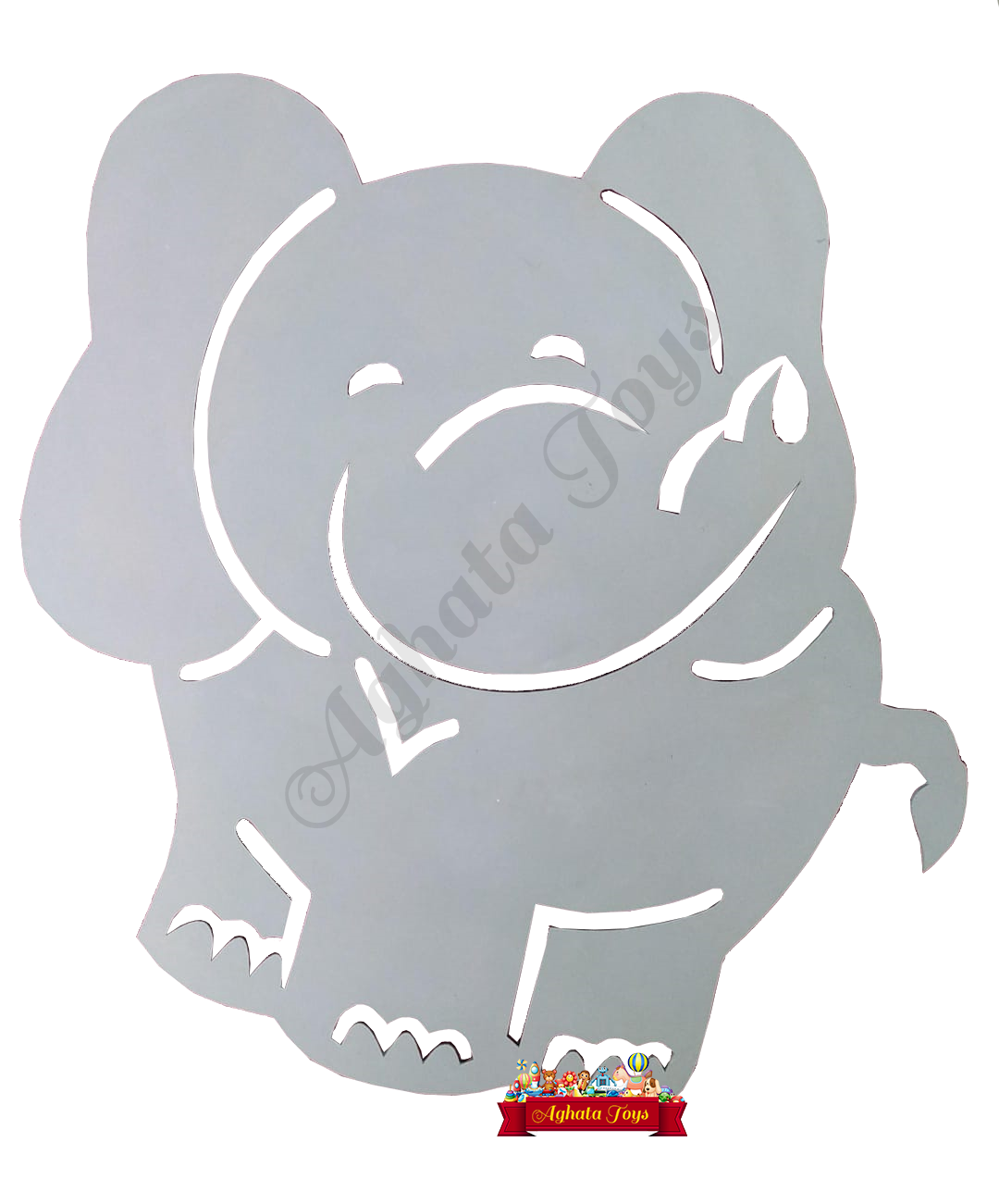 Placa Decorativa Elefante 32 Cm Infantil Decoração Casa