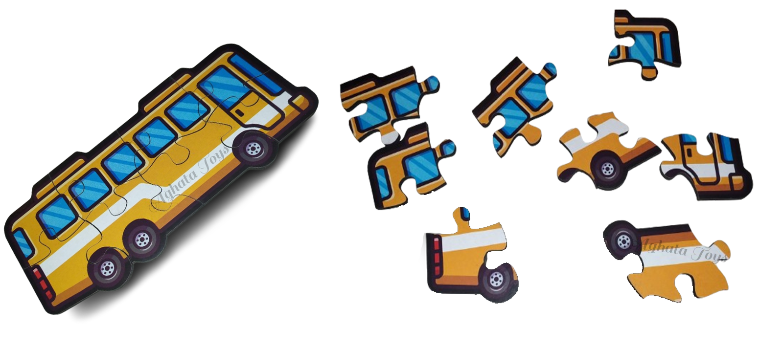 Quebra Cabeça Educativo Peças Grandes Ônibus