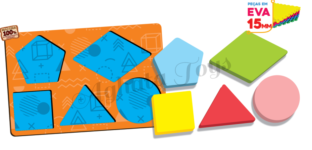 Tabuleiro de espelhamento formas geométricas