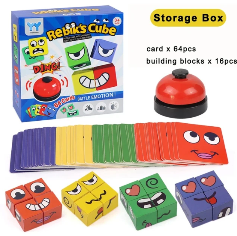 Jogo Cubo Emoções Blocos Emoji Face Change Careta Expressões