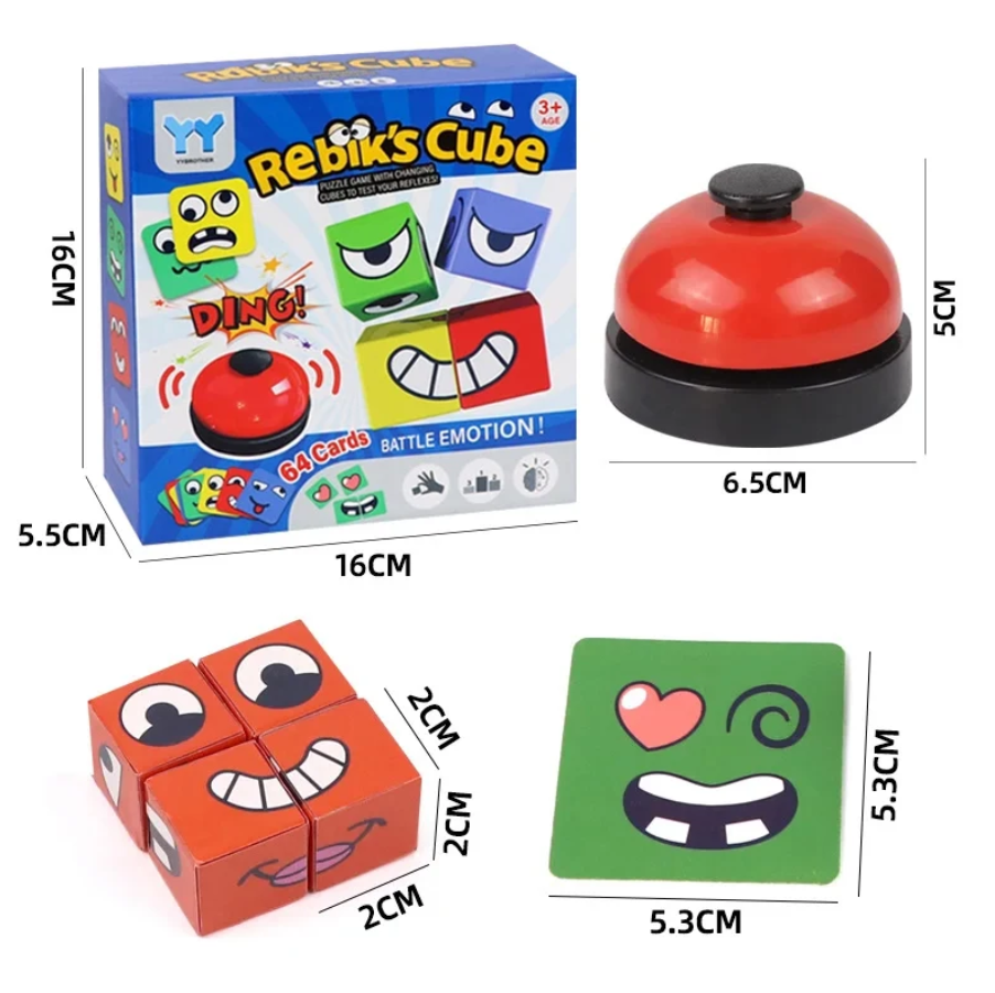 Jogo Cubo Emoções Blocos Emoji Face Change Careta Expressões