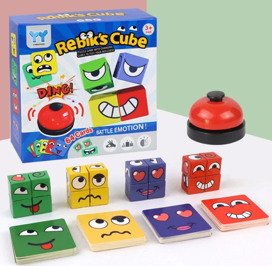 Jogo Cubo Emoções Blocos Emoji Face Change Careta Expressões