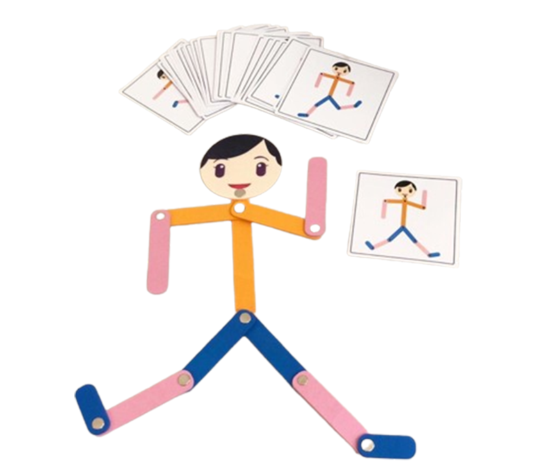 Boneco Pedagógico Articulado Montessori Educativo