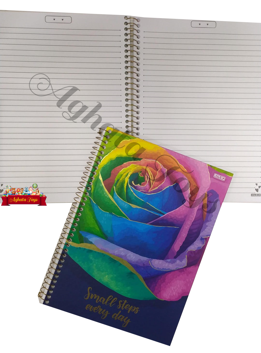 Caderno universitário Rosa 80 Folhas Espiral