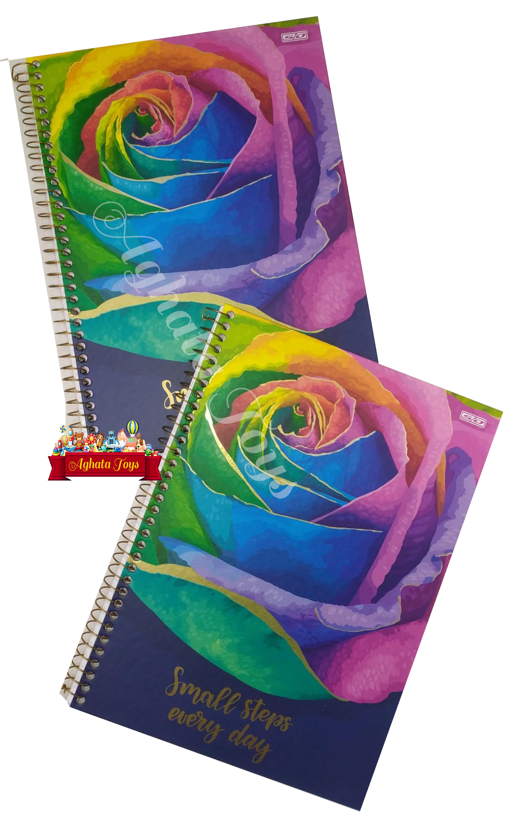 Caderno universitário Rosa 80 Folhas Espiral