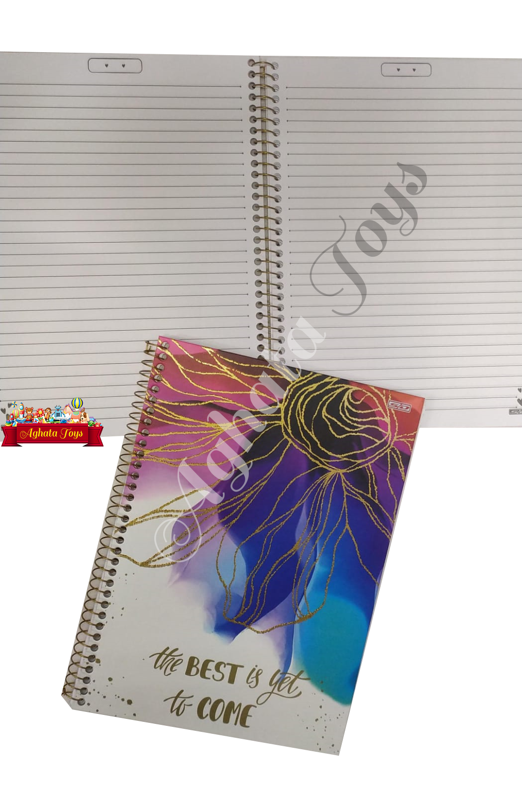 Caderno universitário Flower 80 Folhas Espiral