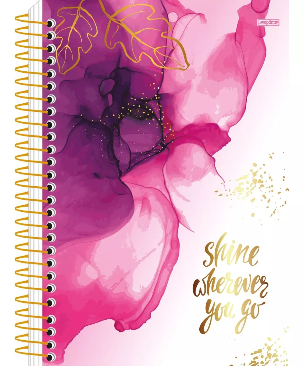 Caderno universitário Marmorizado 80 Folhas Espiral