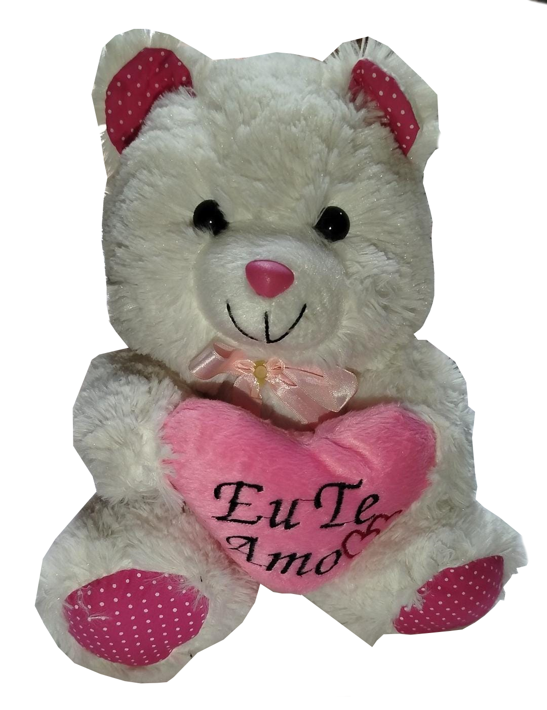 Urso De Pelúcia 22 Cm Amor Fofinho Rosa Eu Te Amo