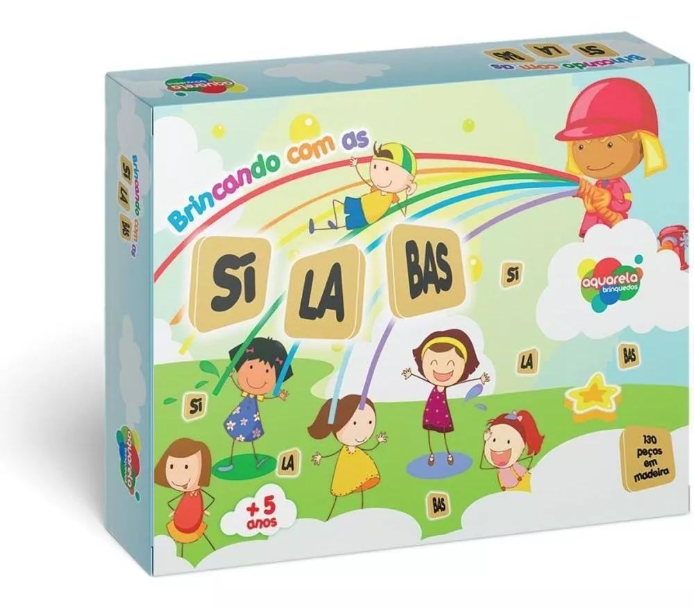 Brincando Com As Silabas Brinquedo Pedagógico Madeira