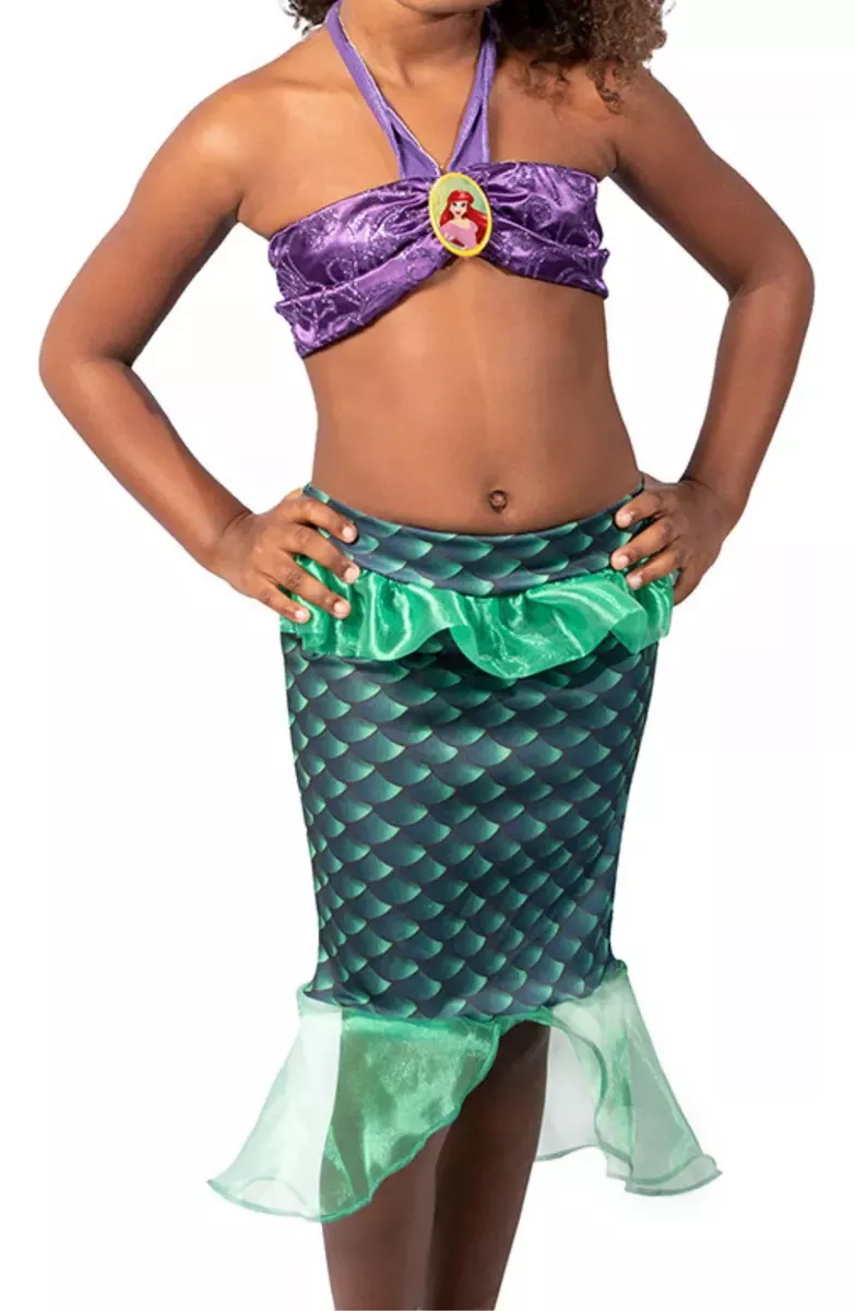 Fantasia Luxo Ariel Pequena Sereia Infantil Original Disney