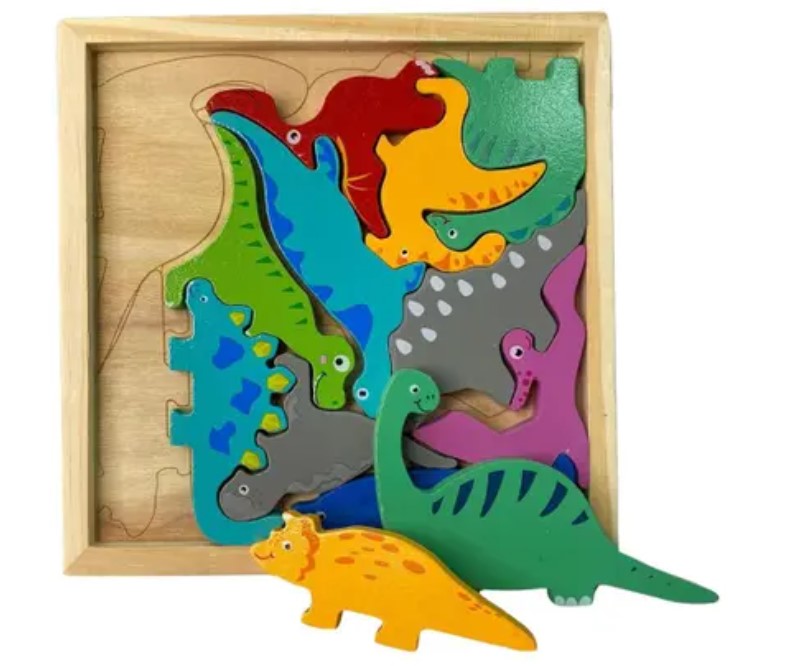 Encaixe Sensorial Educativo Pedagógico Dinossauros