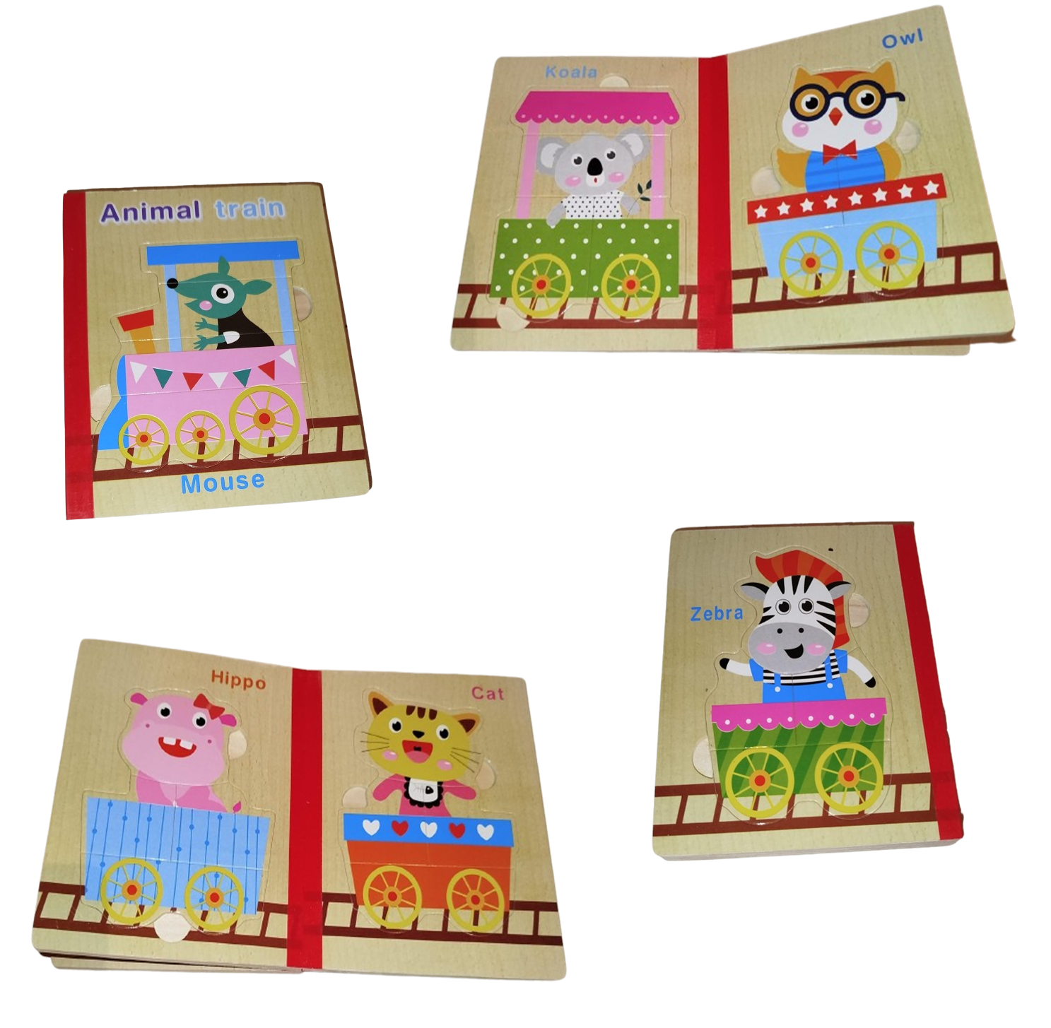 Quebra Cabeça Livro Infantil Montessori Educacional Madeira