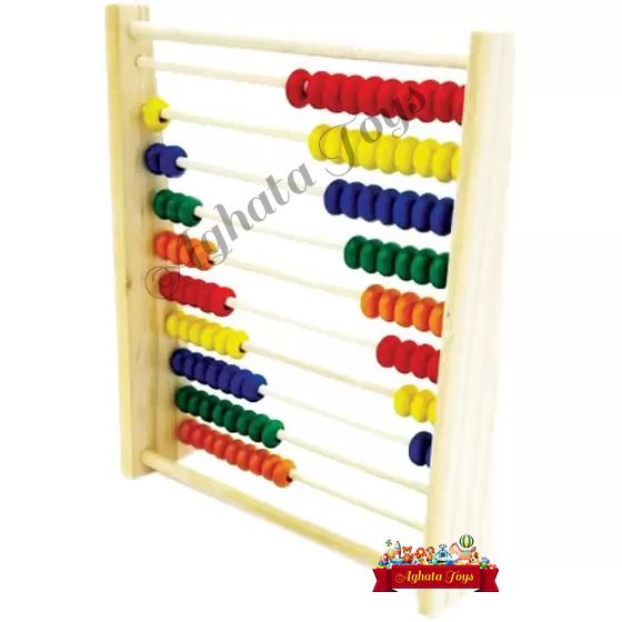 Ábaco De Madeira Tipo Fechado 10 Coluna Brinquedo Matemática