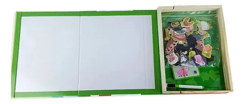 Caixa Lousa Magnética Fazendinha Brinquedo 2 Em 1 Pedagogico