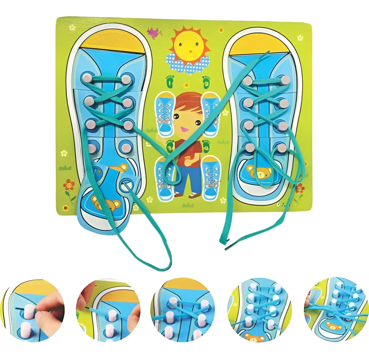 Brinquedo Educativo Sapato Laço E Cadarço Tenis
