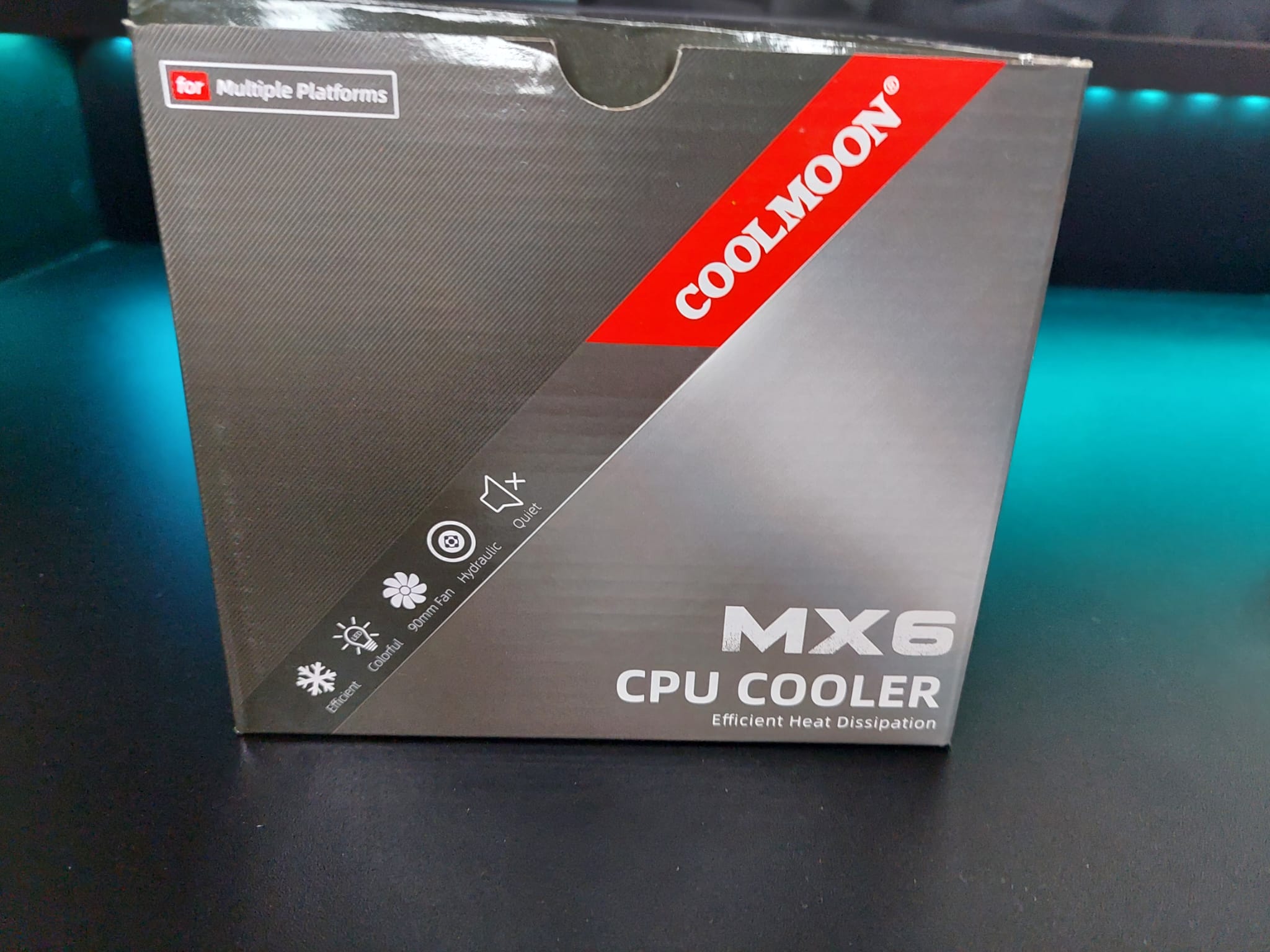 COOLMOON Gaming PC CPU Fan Six Heat Pipe Rgb Rdiator
