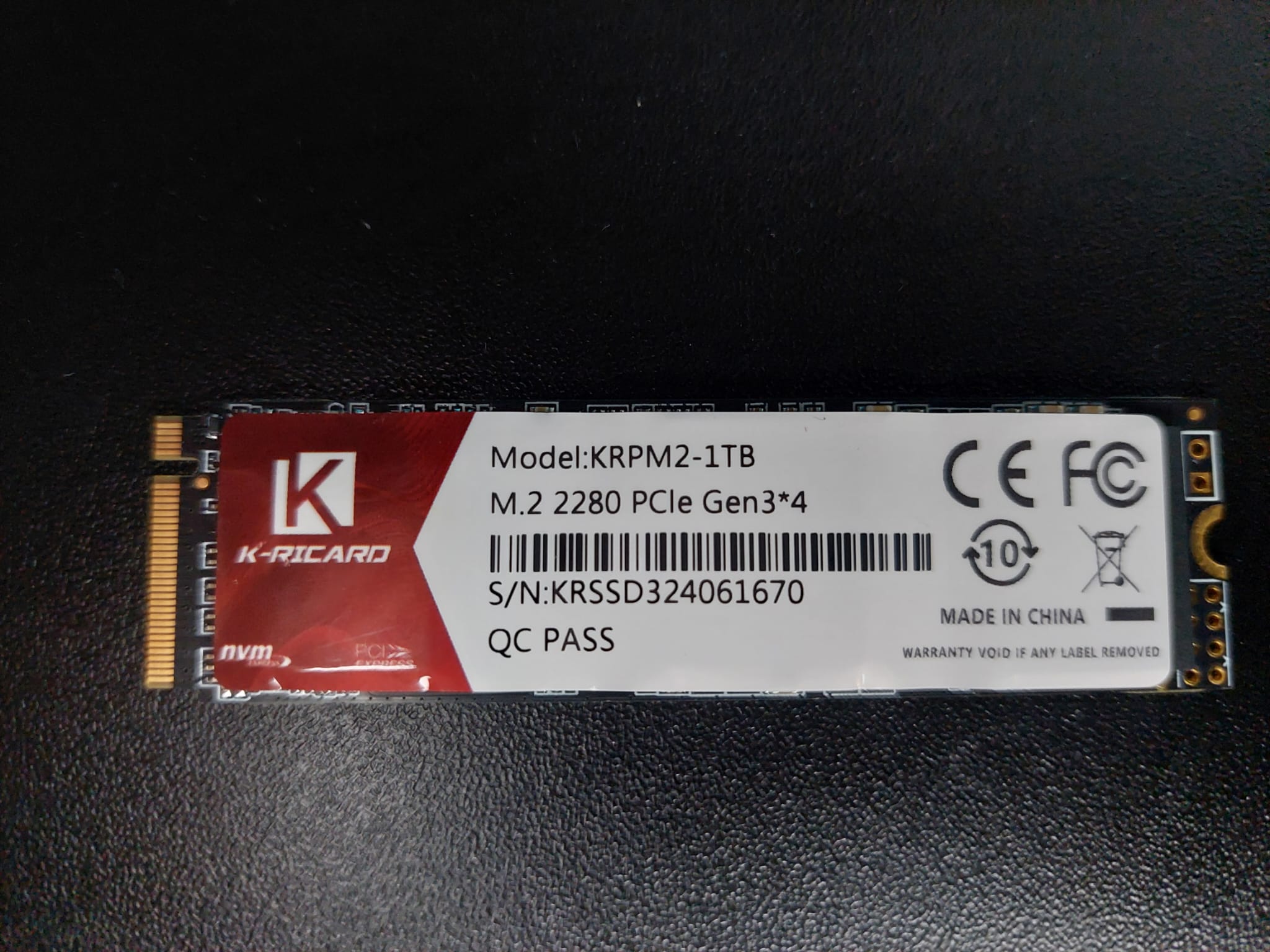 K-ricard High Speed 1tb M2 M.2 Nvme SSD Pcie Solid State Drive Internal Hard Disk Memorias
