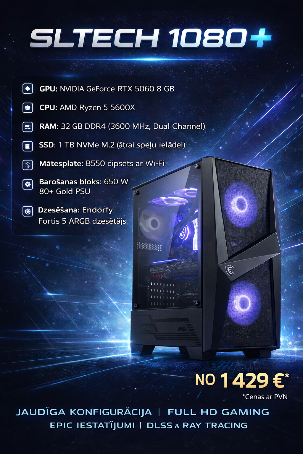 SLTech 1080+ Gaming PC