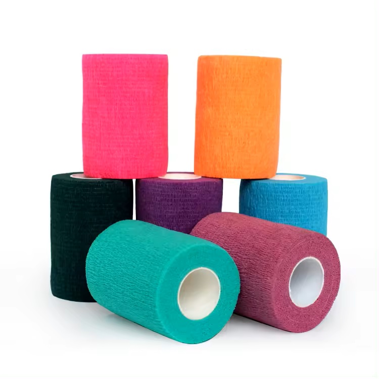 Bandage auto-adhésif élastique coloré 10 cm X 4,5m