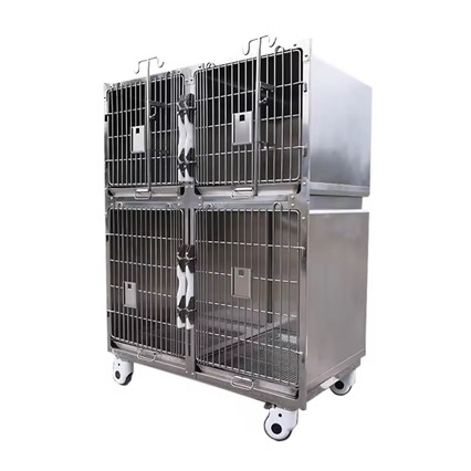CAGE 4 COMPARTIMENTS POUR CHIEN EN INOX 304 