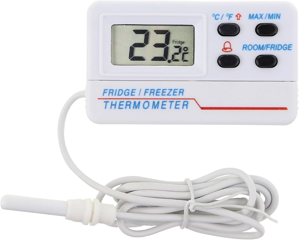 Thermomètre  numérique de réfrigérateur ,de congélateur avec sonde, 