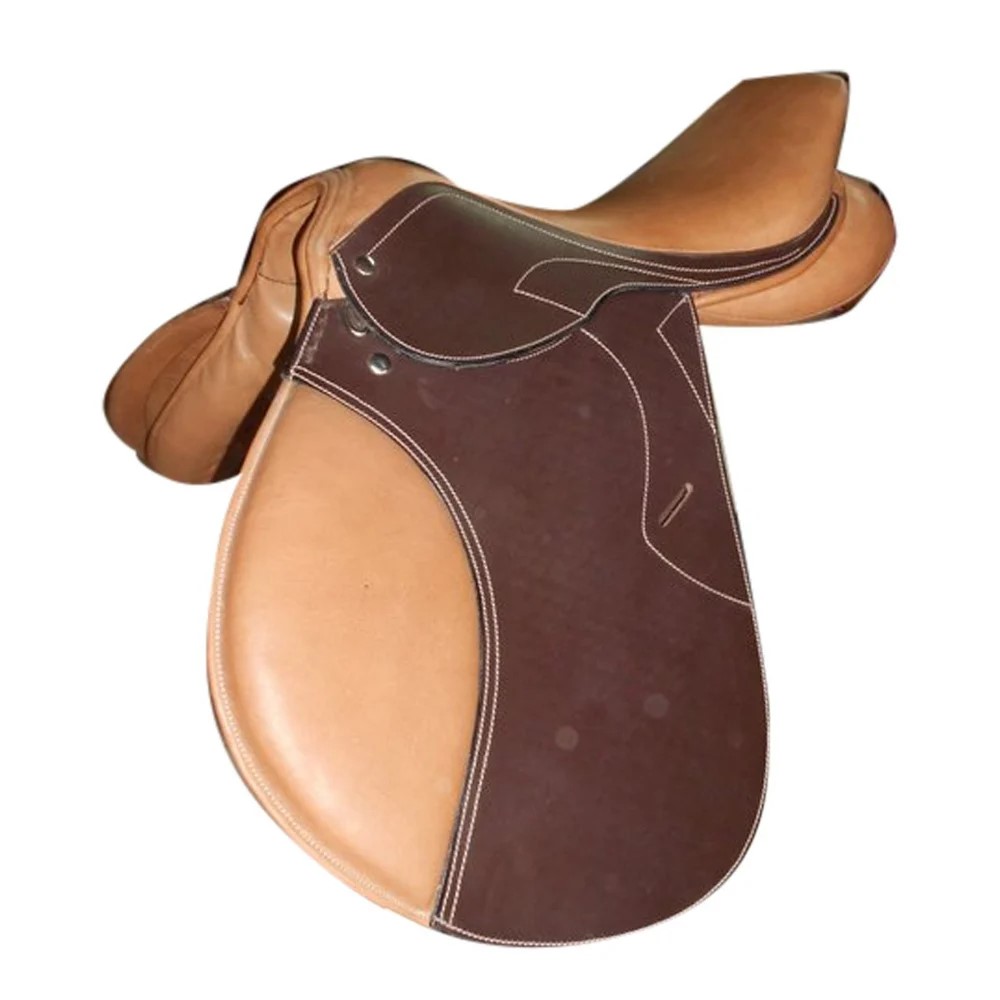 Selle de contact étroite en cuire marron