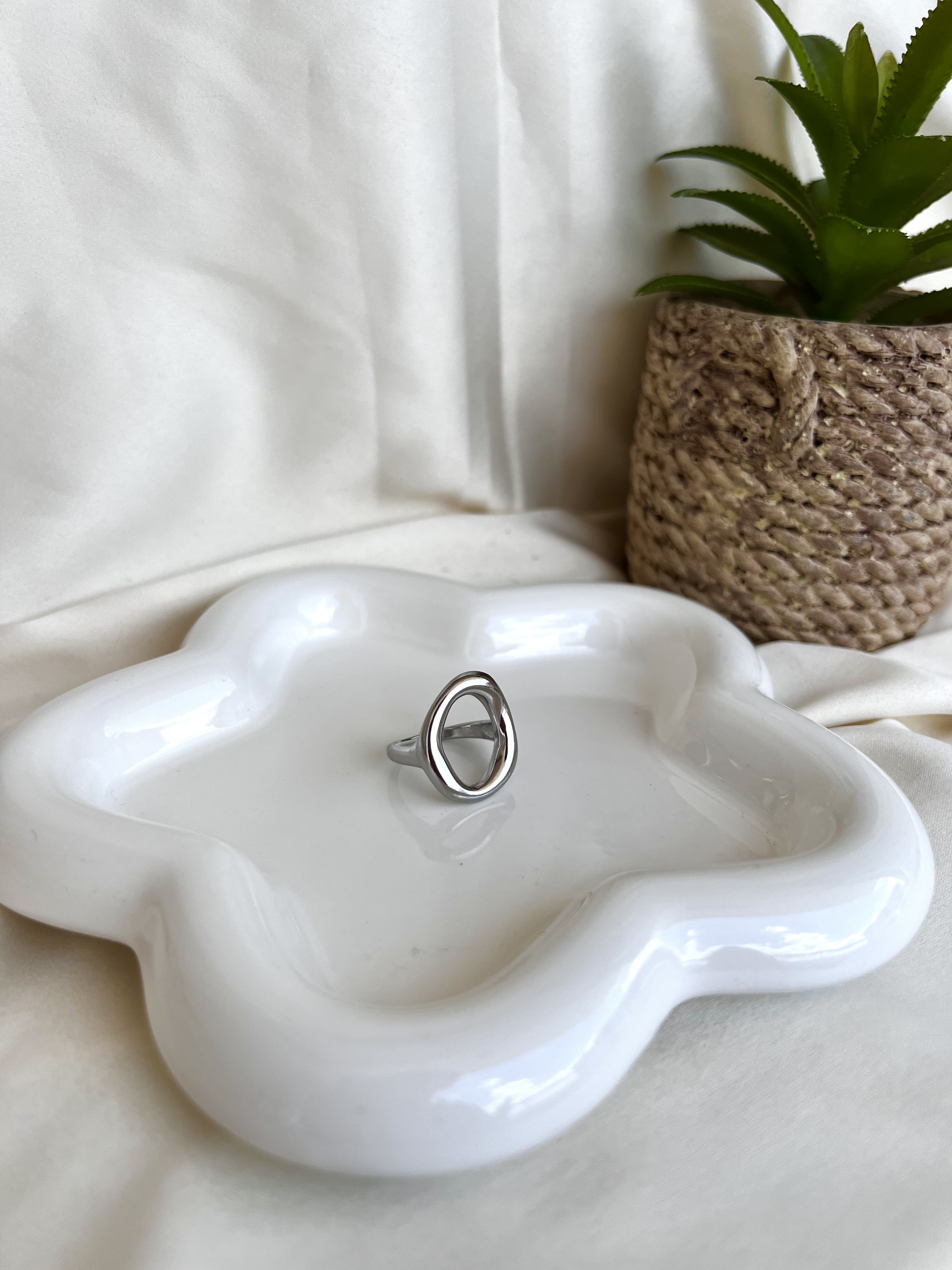 Anillo Round Plateado