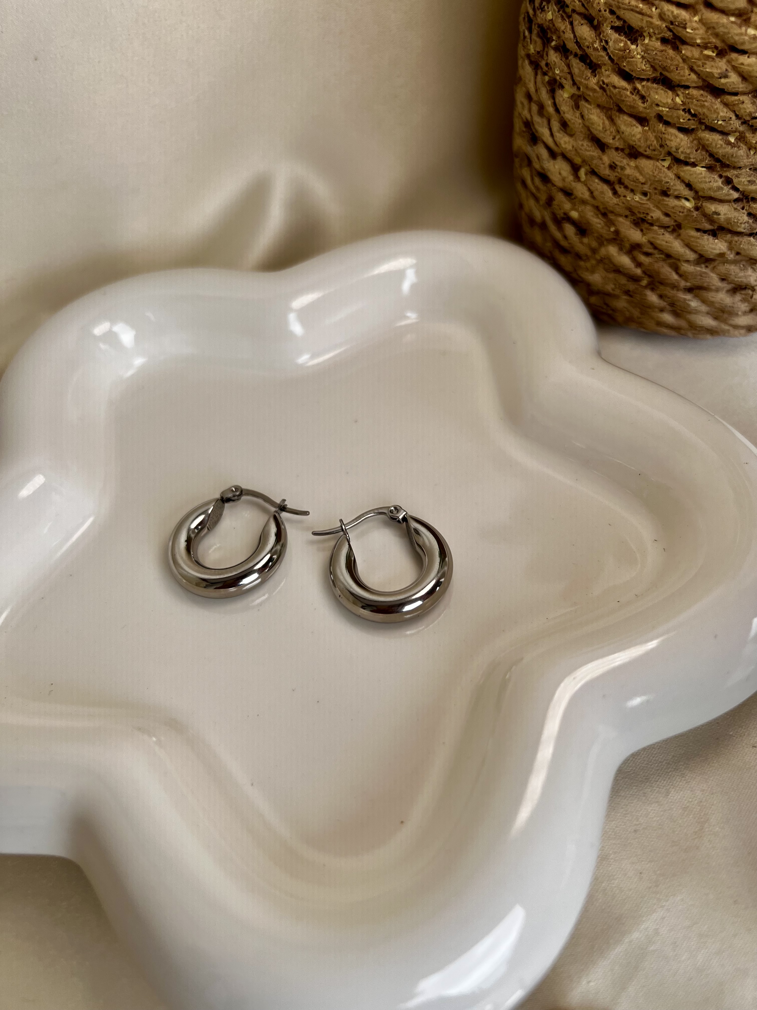 Argollas Olivia Plateadas