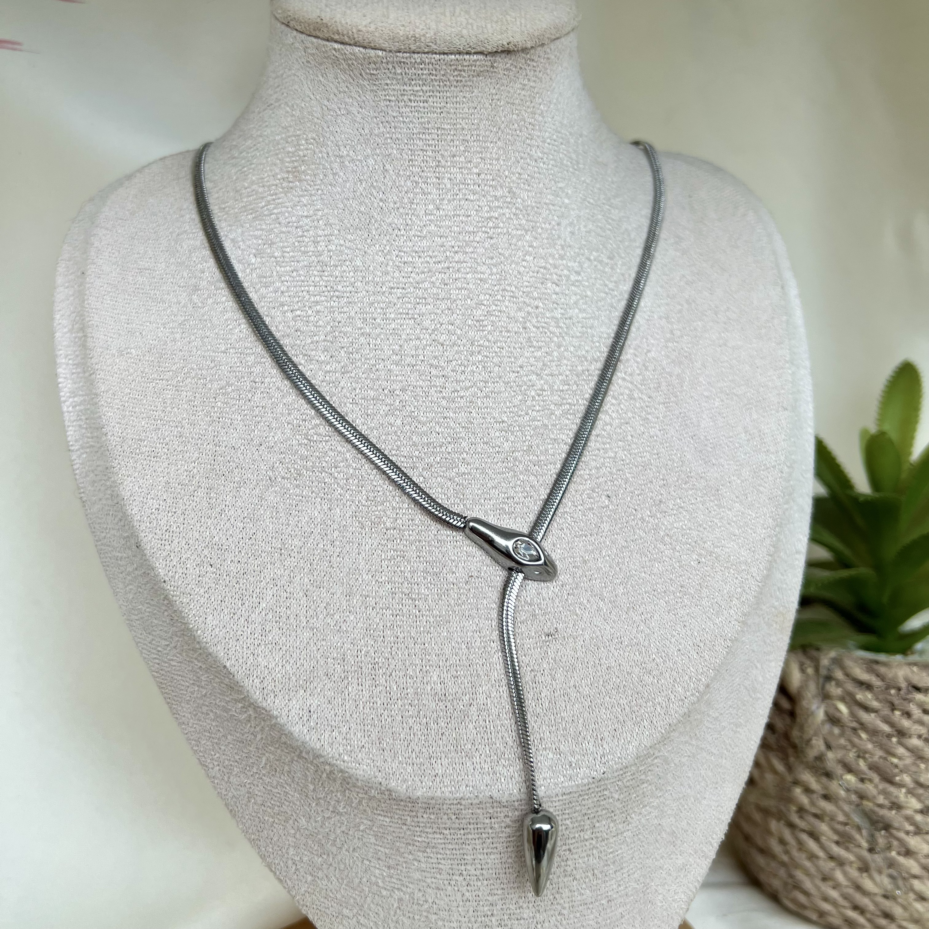 Collar Snake Plateado