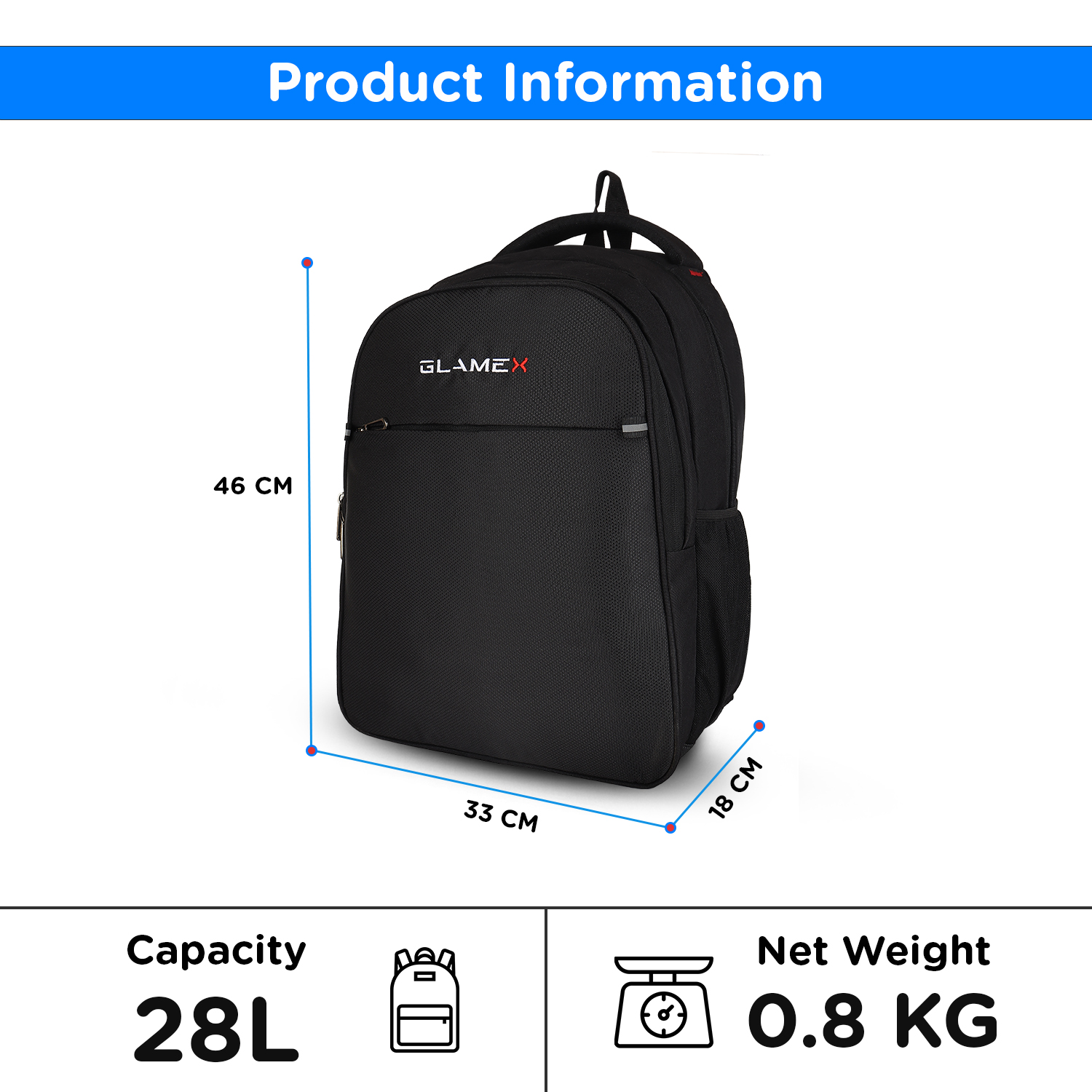 Glamex Manager Office Backpack - Stylish, Durable, and Spacious for Daily Use