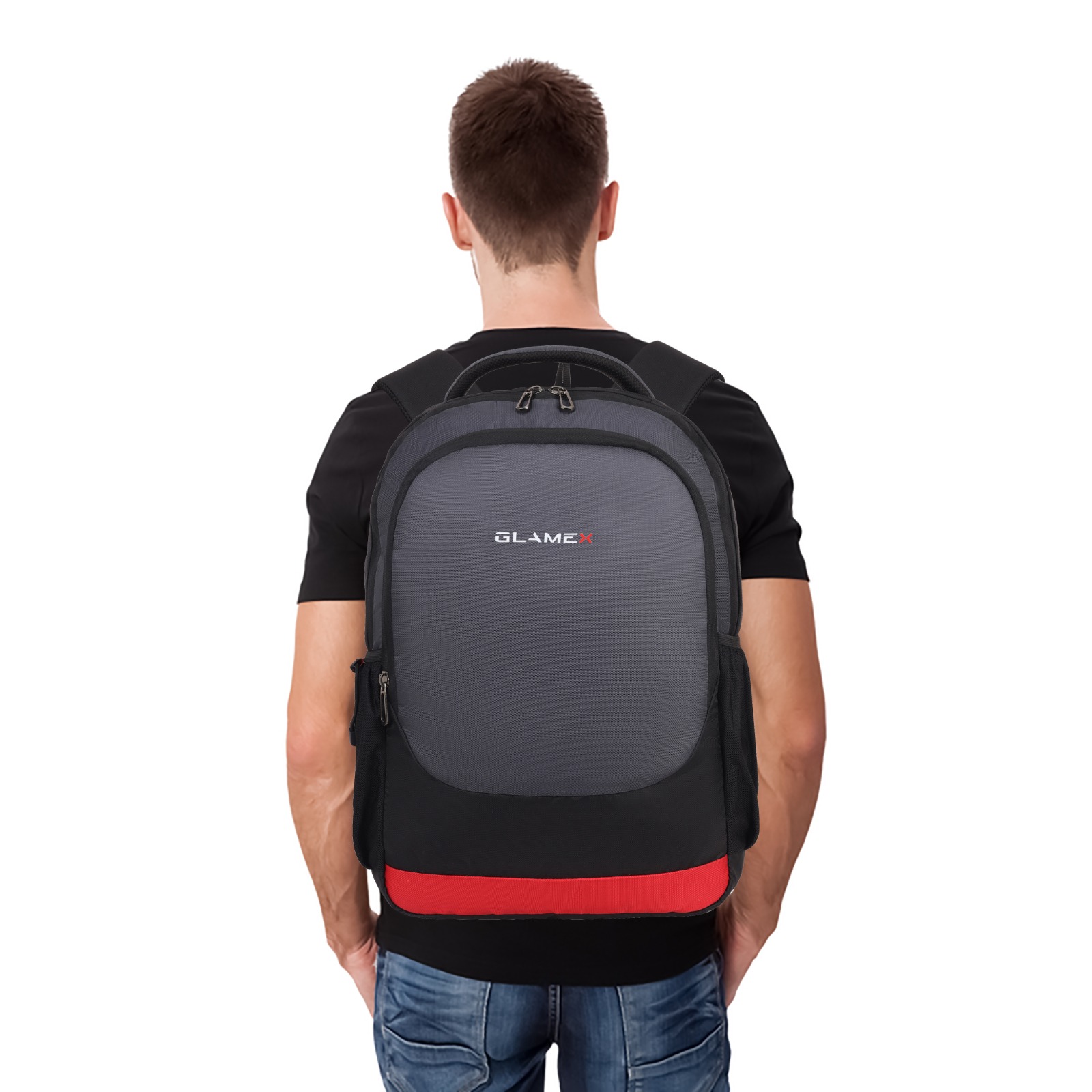 Glamex Realme Black Laptop Backpack with Antitheft Pocket - 32L Capacity
