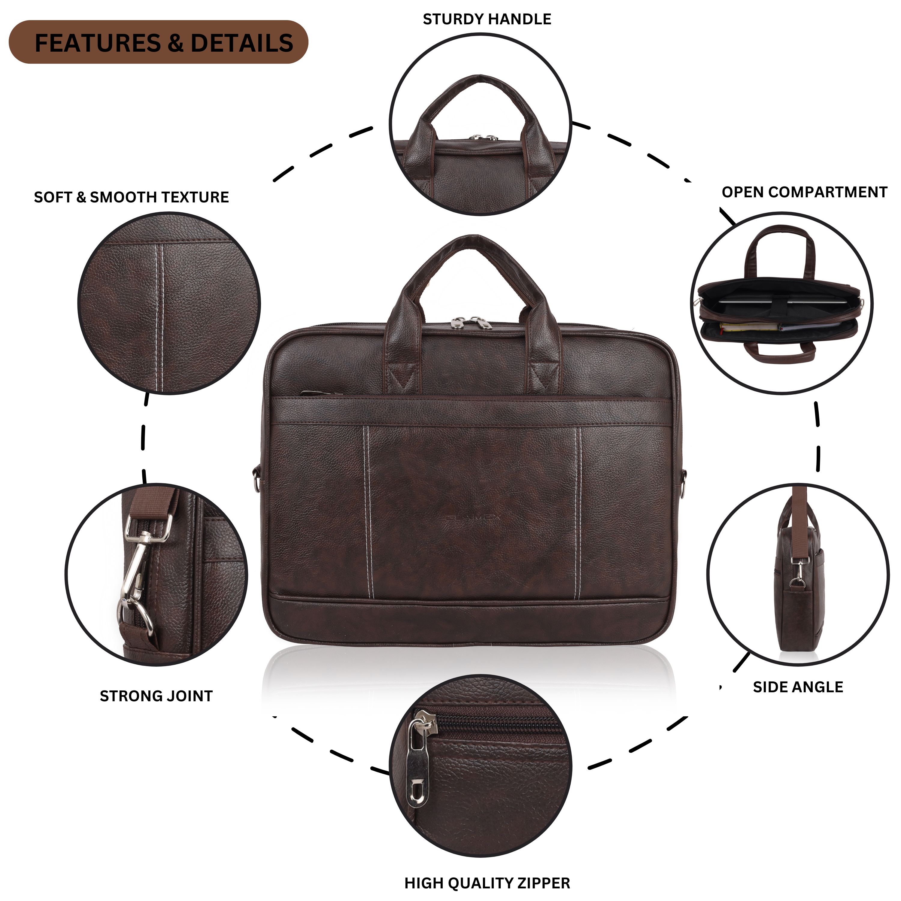 Glamex Synthetic Leather Messenger Bag - Stylish, Versatile, and Durable for Everyday Use
